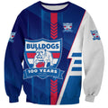 Personalized Western Bulldogs Sweatshirt Modern Geometric Sports Graphic Style