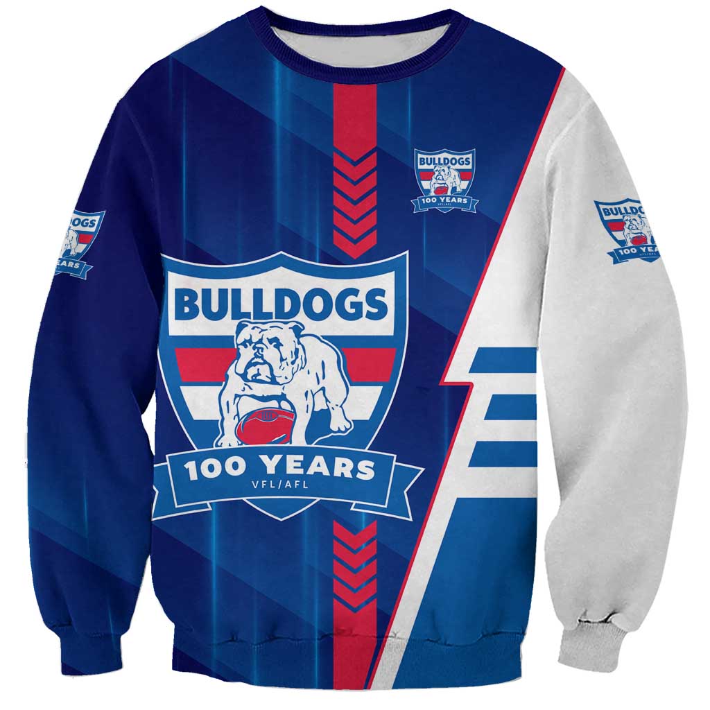 Personalized Western Bulldogs Sweatshirt Modern Geometric Sports Graphic Style