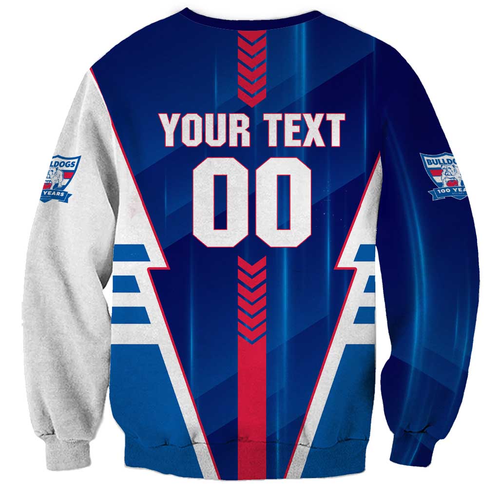 Personalized Western Bulldogs Sweatshirt Modern Geometric Sports Graphic Style