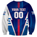 Personalized Western Bulldogs Sweatshirt Modern Geometric Sports Graphic Style