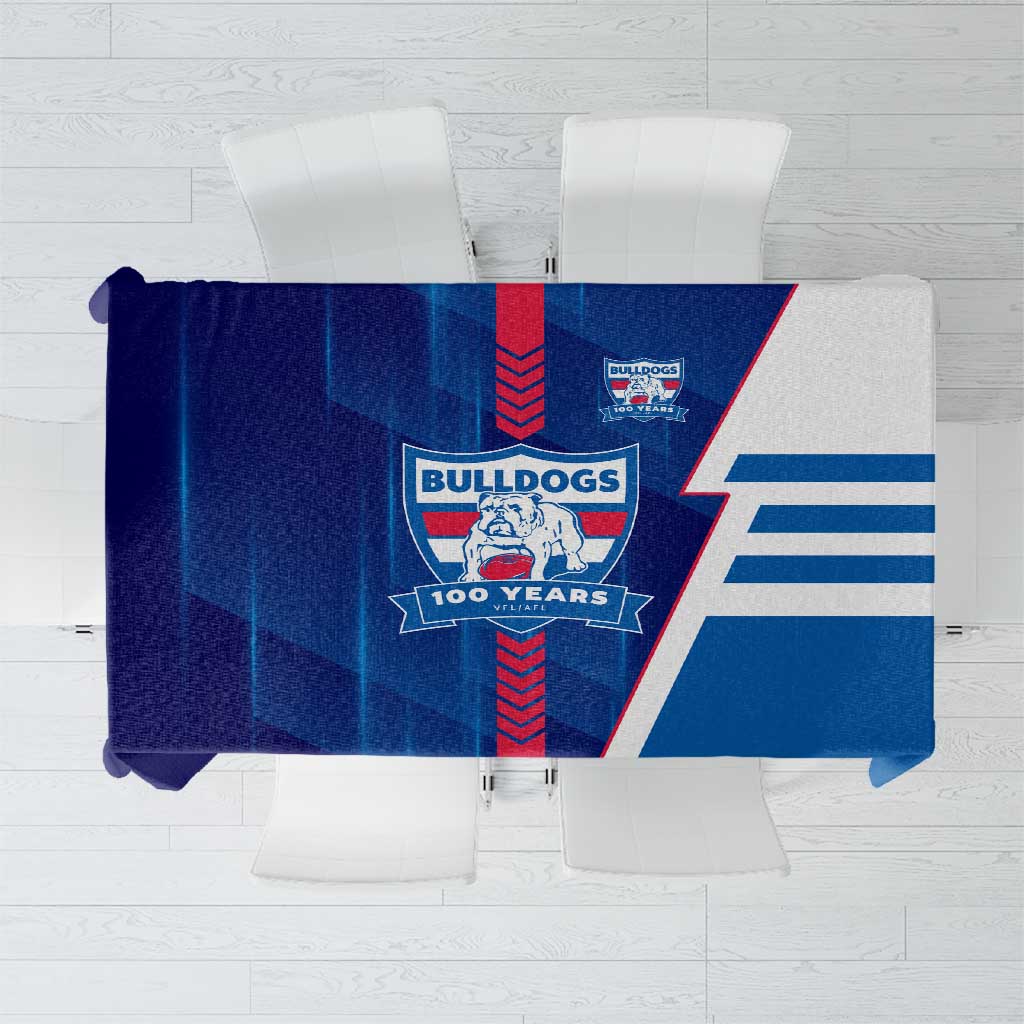 Western Bulldogs Tablecloth Modern Geometric Sports Graphic Style