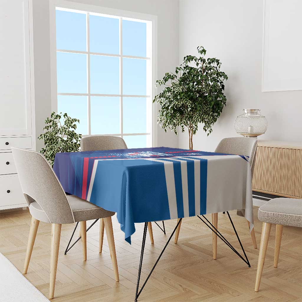 Western Bulldogs Tablecloth Modern Geometric Sports Graphic Style