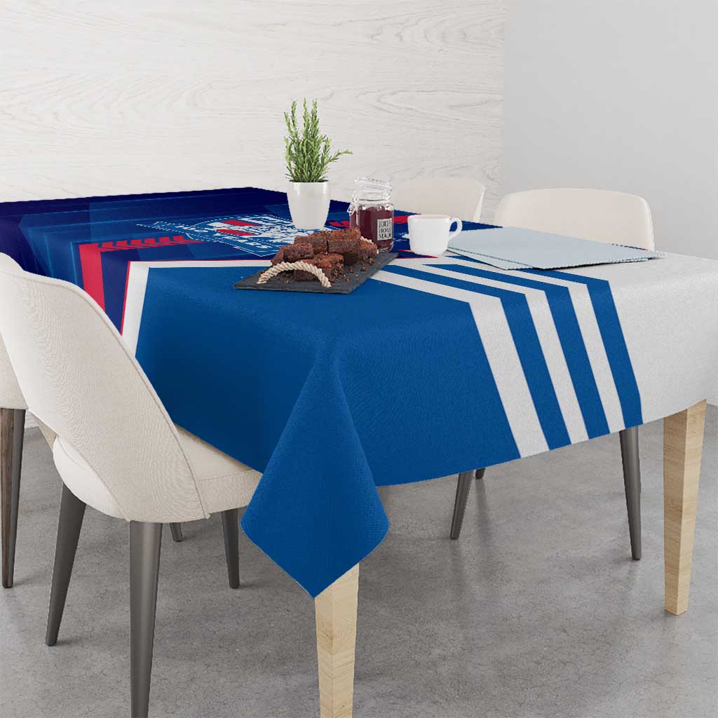 Western Bulldogs Tablecloth Modern Geometric Sports Graphic Style
