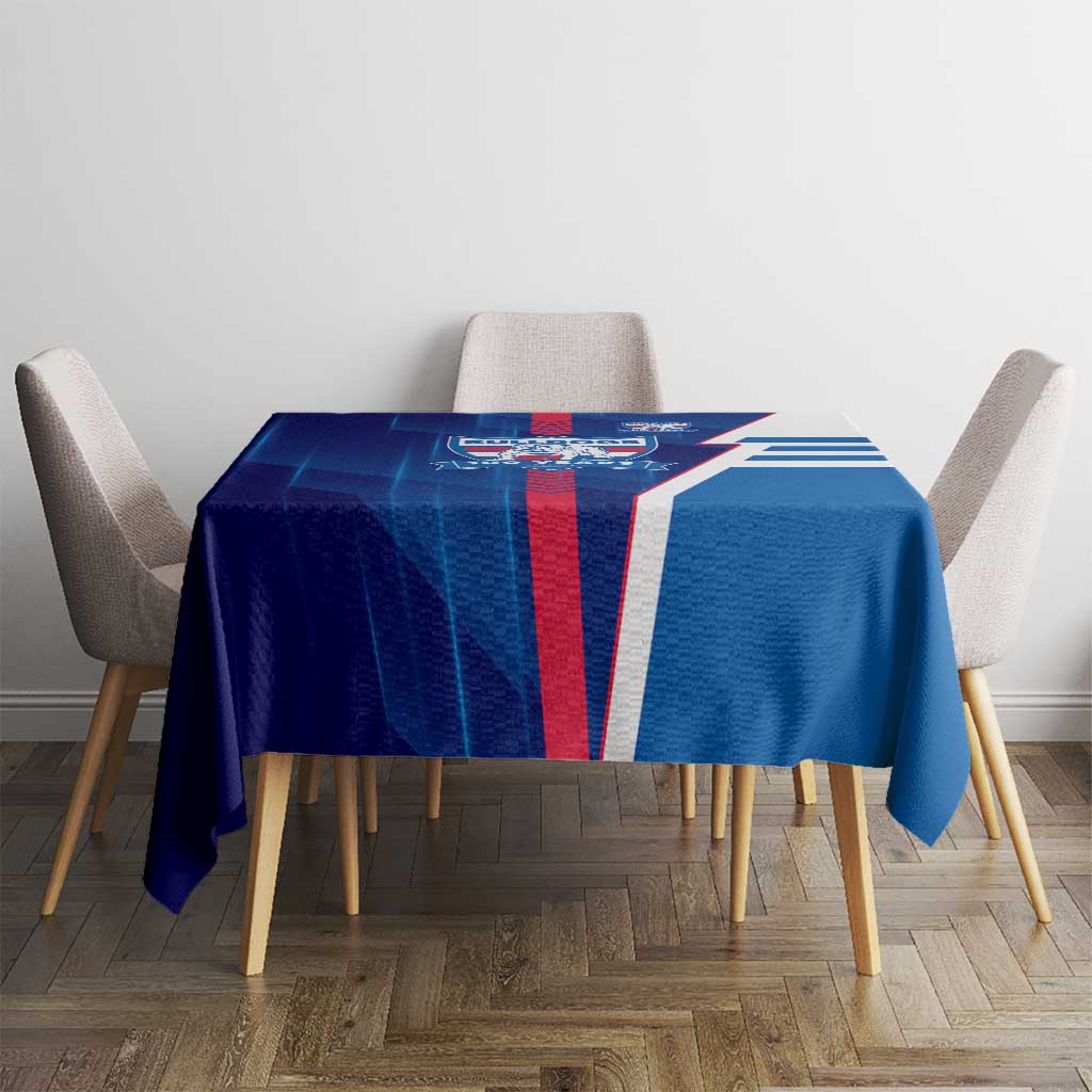 Western Bulldogs Tablecloth Modern Geometric Sports Graphic Style