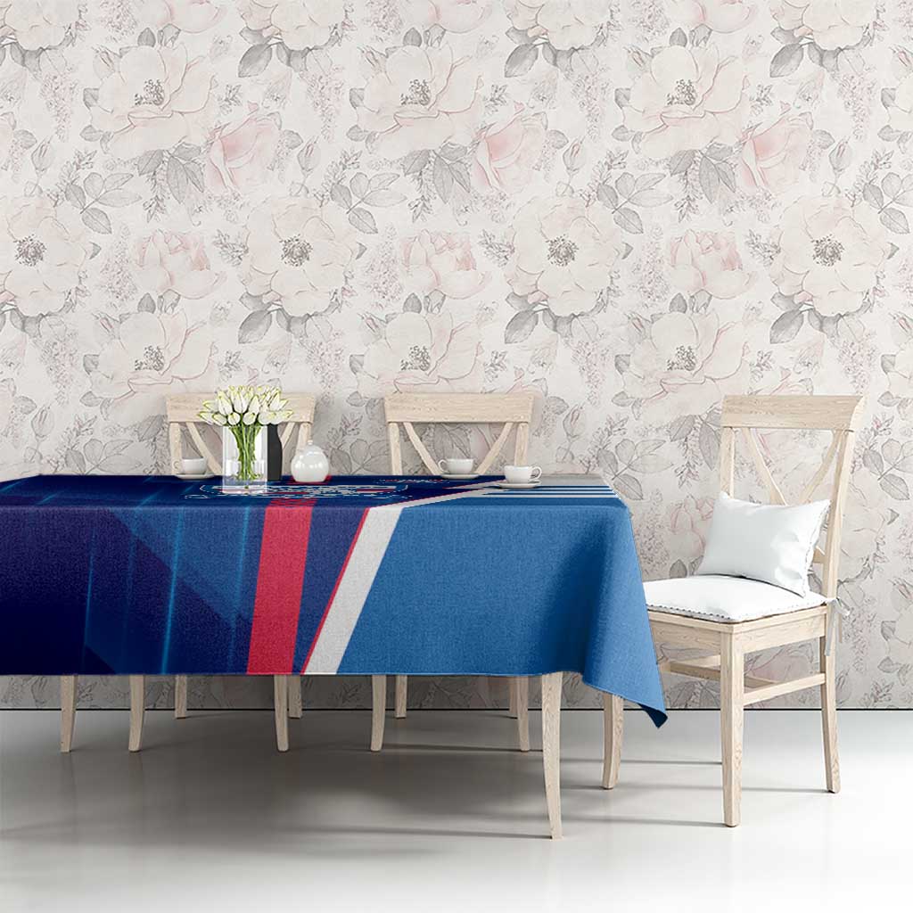Western Bulldogs Tablecloth Modern Geometric Sports Graphic Style