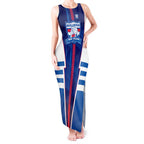 Personalized Western Bulldogs Tank Maxi Dress Modern Geometric Sports Graphic Style