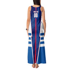 Personalized Western Bulldogs Tank Maxi Dress Modern Geometric Sports Graphic Style