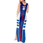 Personalized Western Bulldogs Tank Maxi Dress Modern Geometric Sports Graphic Style