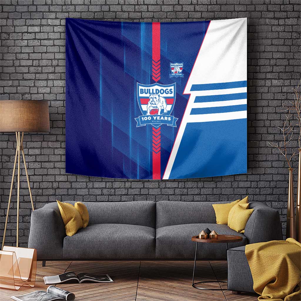 Western Bulldogs Tapestry Modern Geometric Sports Graphic Style