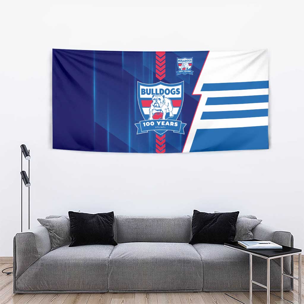 Western Bulldogs Tapestry Modern Geometric Sports Graphic Style