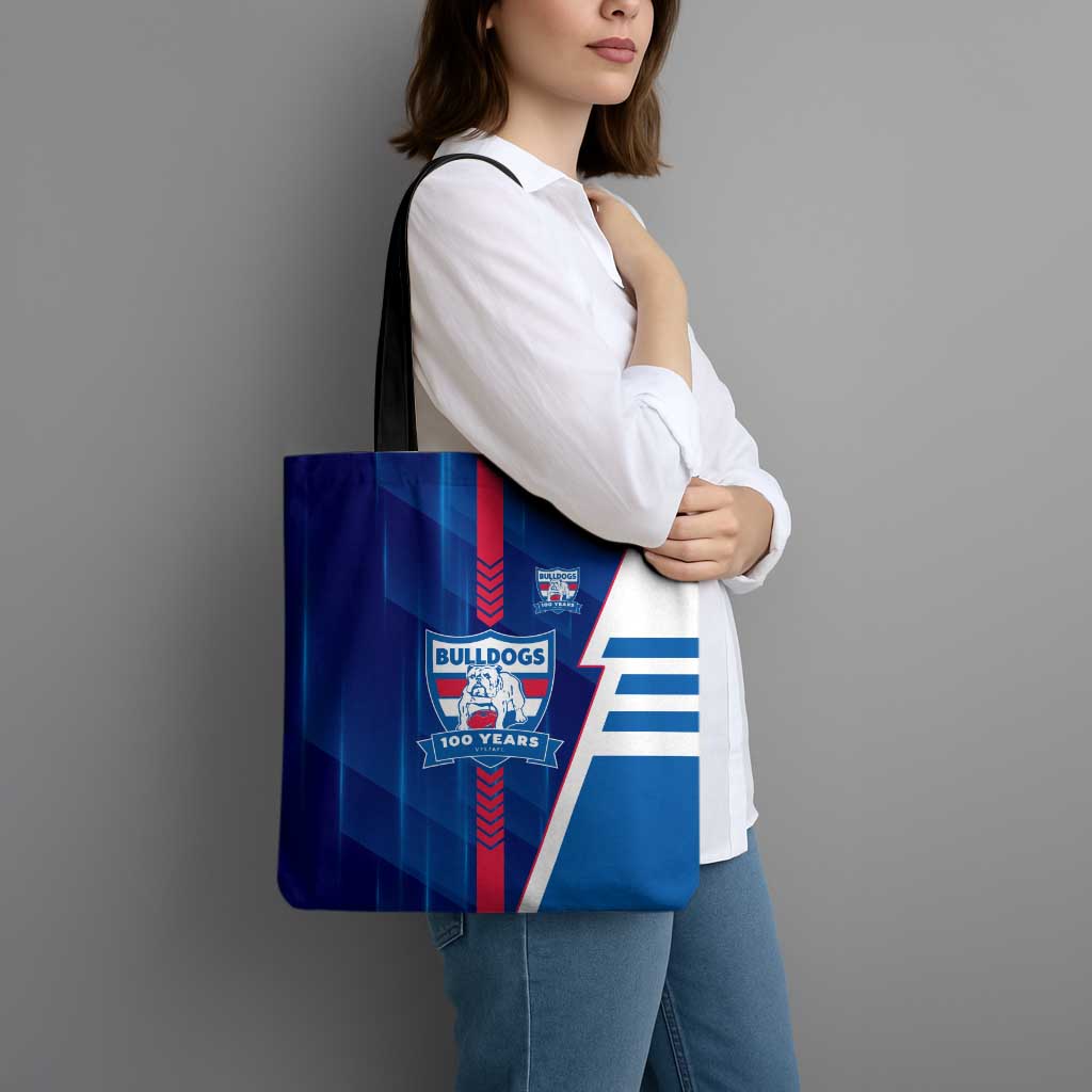 Western Bulldogs Tote Bag Modern Geometric Sports Graphic Style