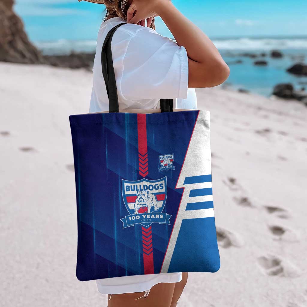 Western Bulldogs Tote Bag Modern Geometric Sports Graphic Style