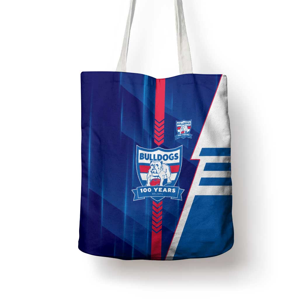 Western Bulldogs Tote Bag Modern Geometric Sports Graphic Style