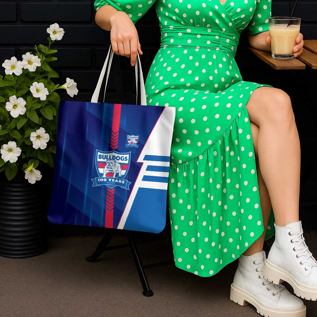 Western Bulldogs Tote Bag Modern Geometric Sports Graphic Style