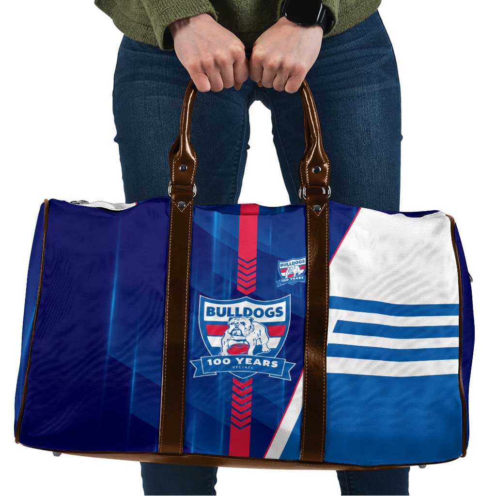 Western Bulldogs Travel Bag Modern Geometric Sports Graphic Style