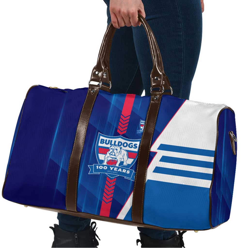 Western Bulldogs Travel Bag Modern Geometric Sports Graphic Style