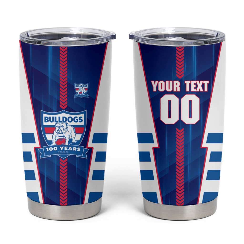 Personalized Western Bulldogs Tumbler Cup Modern Geometric Sports Graphic Style