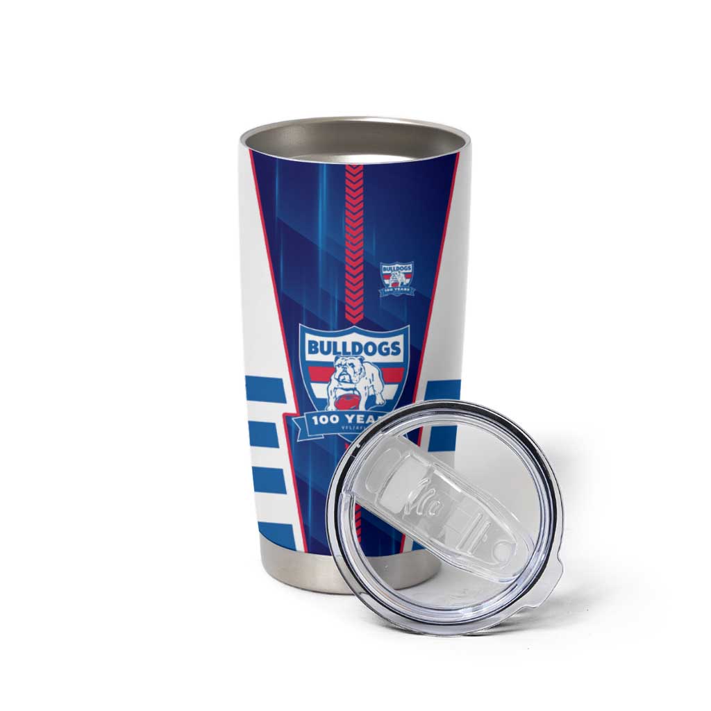 Personalized Western Bulldogs Tumbler Cup Modern Geometric Sports Graphic Style
