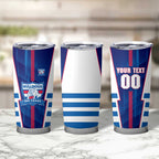 Personalized Western Bulldogs Tumbler Cup Modern Geometric Sports Graphic Style