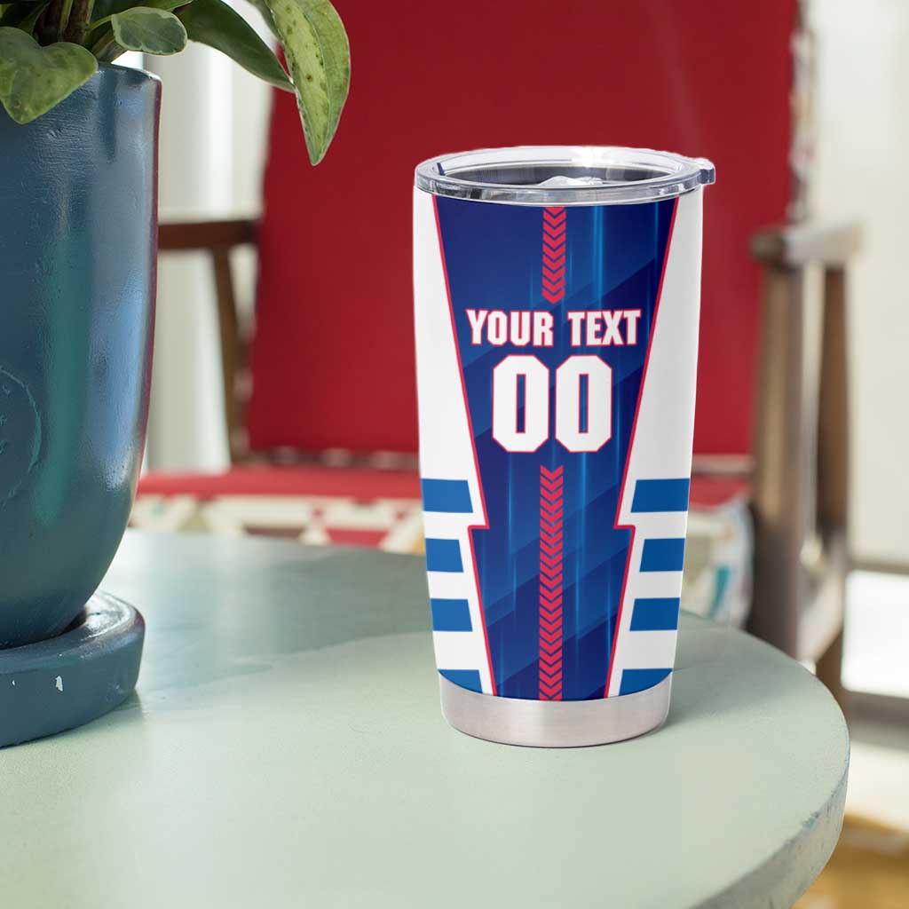 Personalized Western Bulldogs Tumbler Cup Modern Geometric Sports Graphic Style