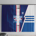 Western Bulldogs Window Curtain Modern Geometric Sports Graphic Style