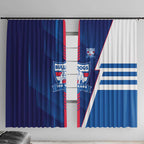 Western Bulldogs Window Curtain Modern Geometric Sports Graphic Style