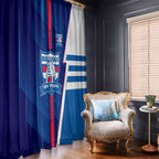 Western Bulldogs Window Curtain Modern Geometric Sports Graphic Style