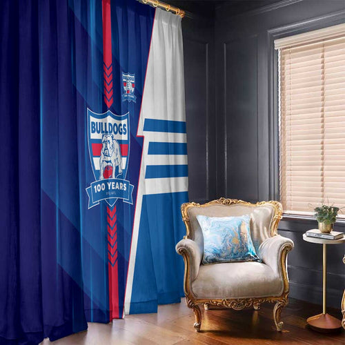 Western Bulldogs Window Curtain Modern Geometric Sports Graphic Style