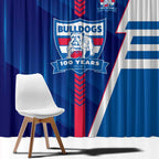 Western Bulldogs Window Curtain Modern Geometric Sports Graphic Style