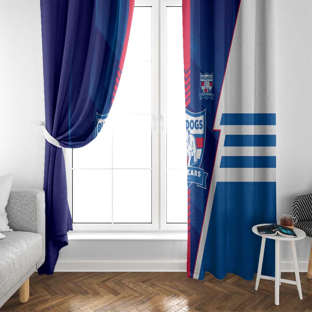 Western Bulldogs Window Curtain Modern Geometric Sports Graphic Style