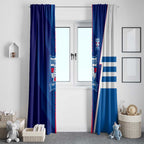 Western Bulldogs Window Curtain Modern Geometric Sports Graphic Style