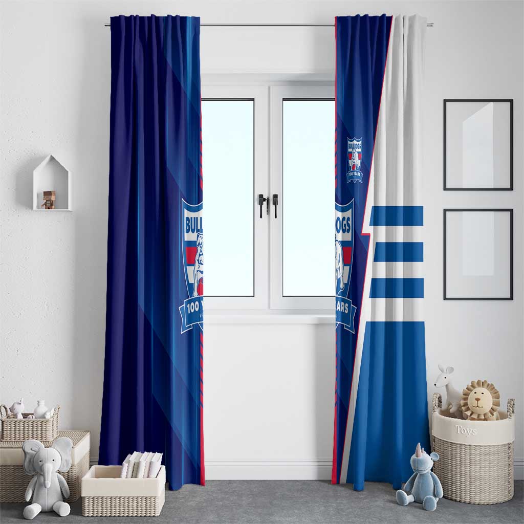 Western Bulldogs Window Curtain Modern Geometric Sports Graphic Style