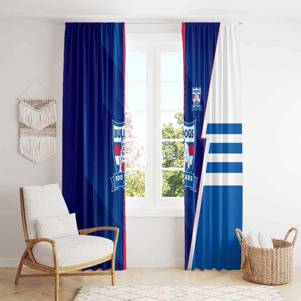 Western Bulldogs Window Curtain Modern Geometric Sports Graphic Style