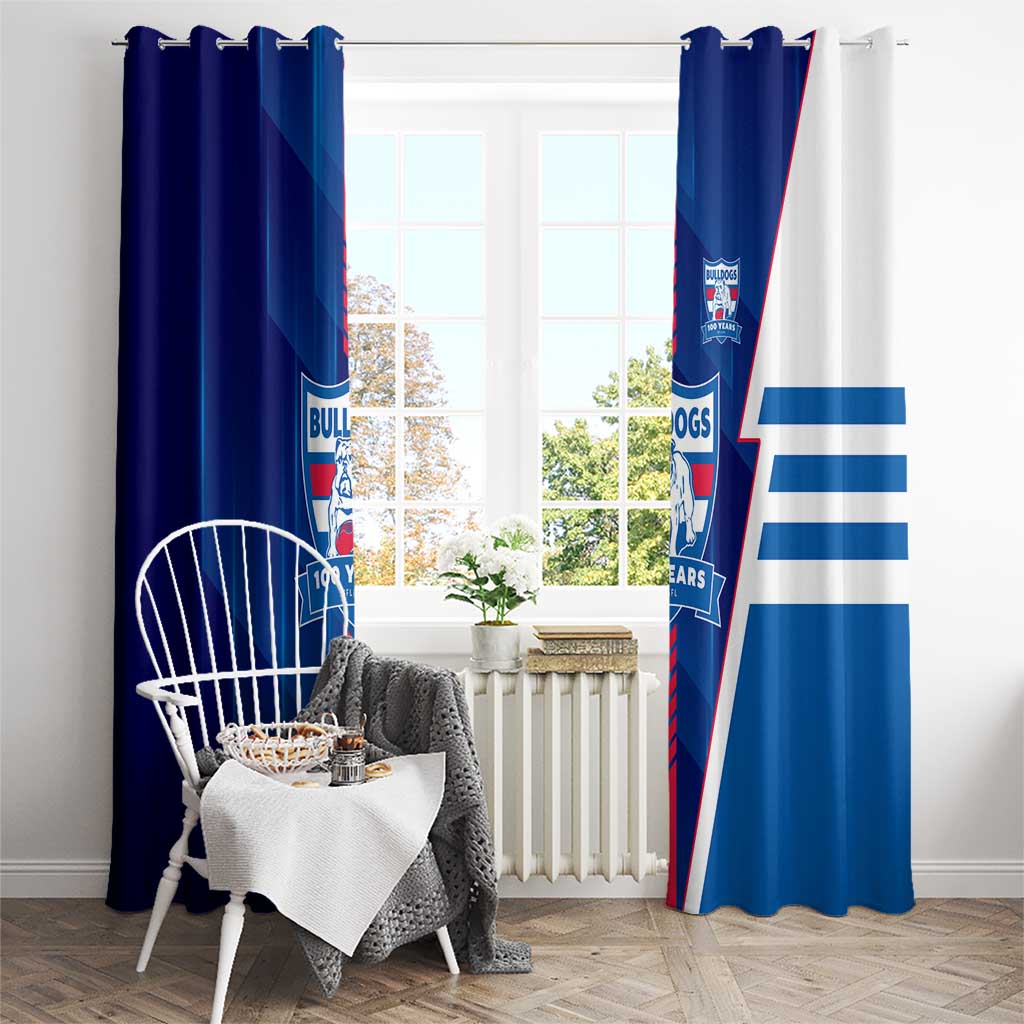 Western Bulldogs Window Curtain Modern Geometric Sports Graphic Style