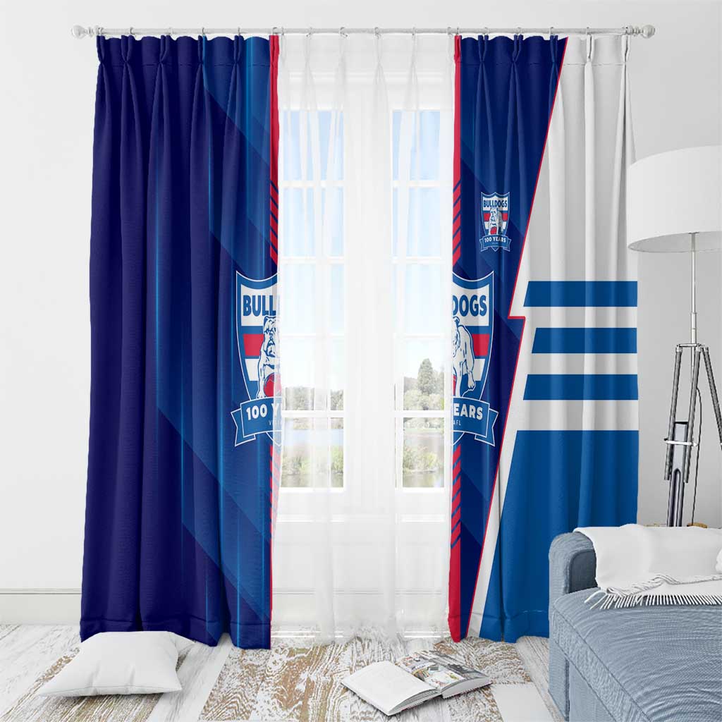 Western Bulldogs Window Curtain Modern Geometric Sports Graphic Style
