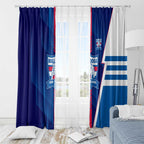 Western Bulldogs Window Curtain Modern Geometric Sports Graphic Style
