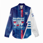 Personalized Western Bulldogs Women Casual Shirt Modern Geometric Sports Graphic Style
