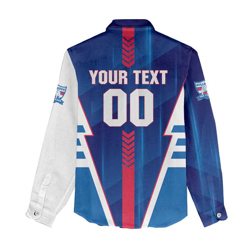 Personalized Western Bulldogs Women Casual Shirt Modern Geometric Sports Graphic Style