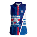 Personalized Western Bulldogs Women Sleeveless Polo Shirt Modern Geometric Sports Graphic Style