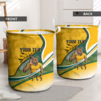 Personalized Australia Soccer Kangaroo Mascot Laundry Basket Sydney Opera House - Hear the Champions Roar Football