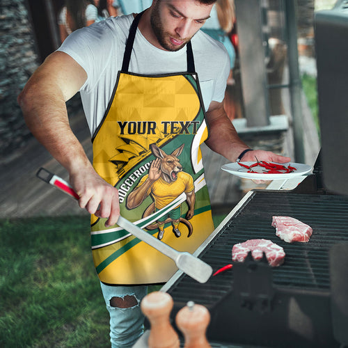 Personalized Australia Soccer Kangaroo Mascot Apron Sydney Opera House - Hear the Champions Roar Football
