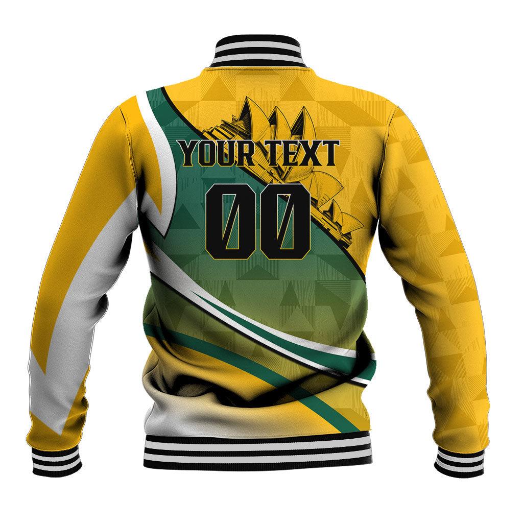 Personalized Australia Soccer Kangaroo Mascot Baseball Jacket Sydney Opera House - Hear the Champions Roar Football