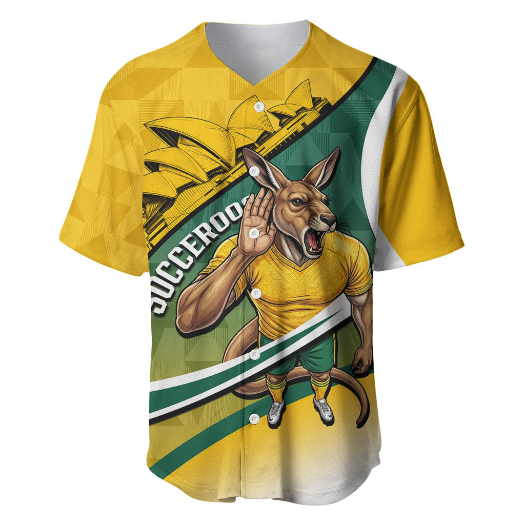 Personalized Australia Soccer Kangaroo Mascot Baseball Jersey Sydney Opera House - Hear the Champions Roar Football