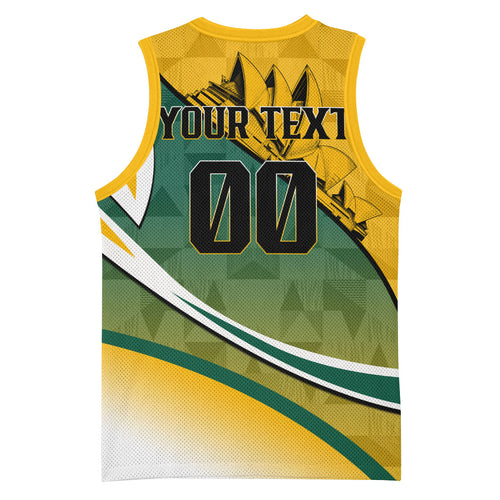 Personalized Australia Soccer Kangaroo Mascot Basketball Jersey Sydney Opera House - Hear the Champions Roar Football