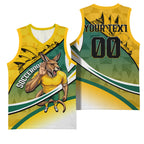 Personalized Australia Soccer Kangaroo Mascot Basketball Jersey Sydney Opera House - Hear the Champions Roar Football