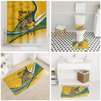 Personalized Australia Soccer Kangaroo Mascot Bathroom Set Sydney Opera House - Hear the Champions Roar Football