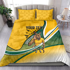 Personalized Australia Soccer Kangaroo Mascot Bedding Set Sydney Opera House - Hear the Champions Roar Football