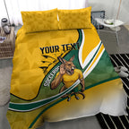 Personalized Australia Soccer Kangaroo Mascot Bedding Set Sydney Opera House - Hear the Champions Roar Football