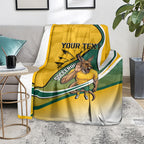 Personalized Australia Soccer Kangaroo Mascot Blanket Sydney Opera House - Hear the Champions Roar Football