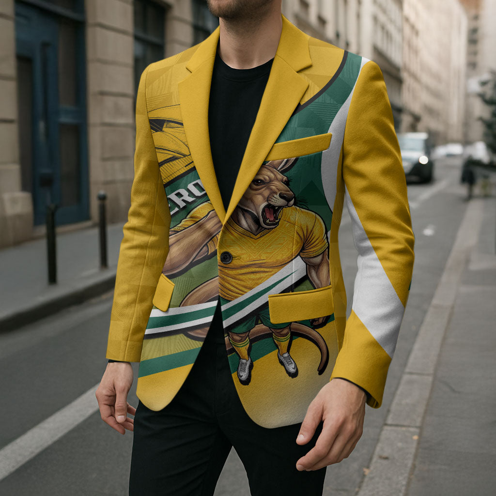 Personalized Australia Soccer Kangaroo Mascot Blazer Sydney Opera House - Hear the Champions Roar Football